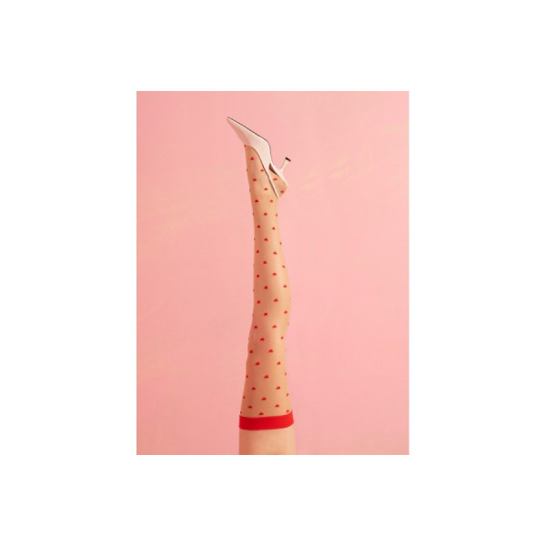 Love booster Bas 15 DEN - Rouge et poudre
